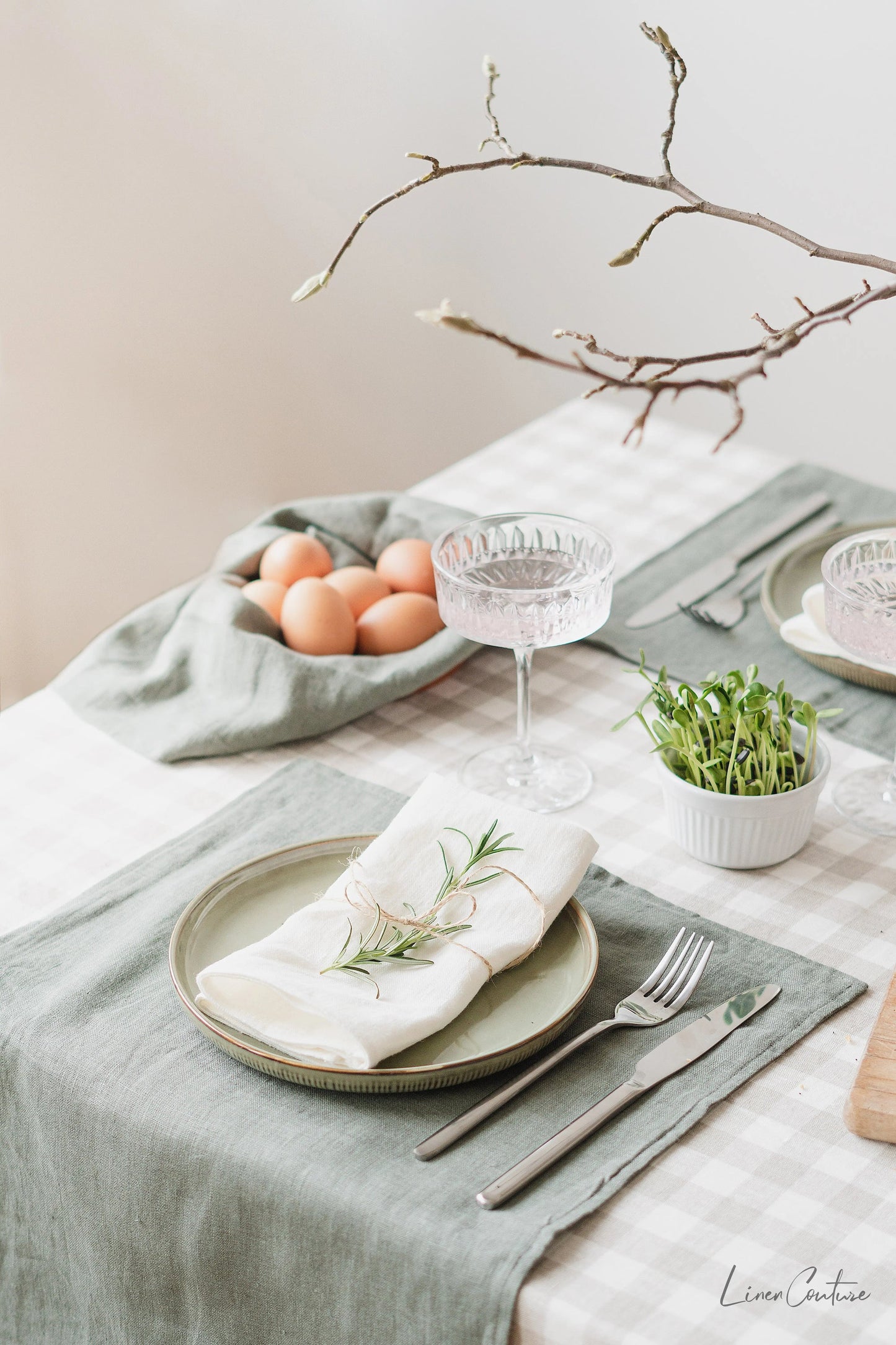 Natural linen napkins - 2pcs.