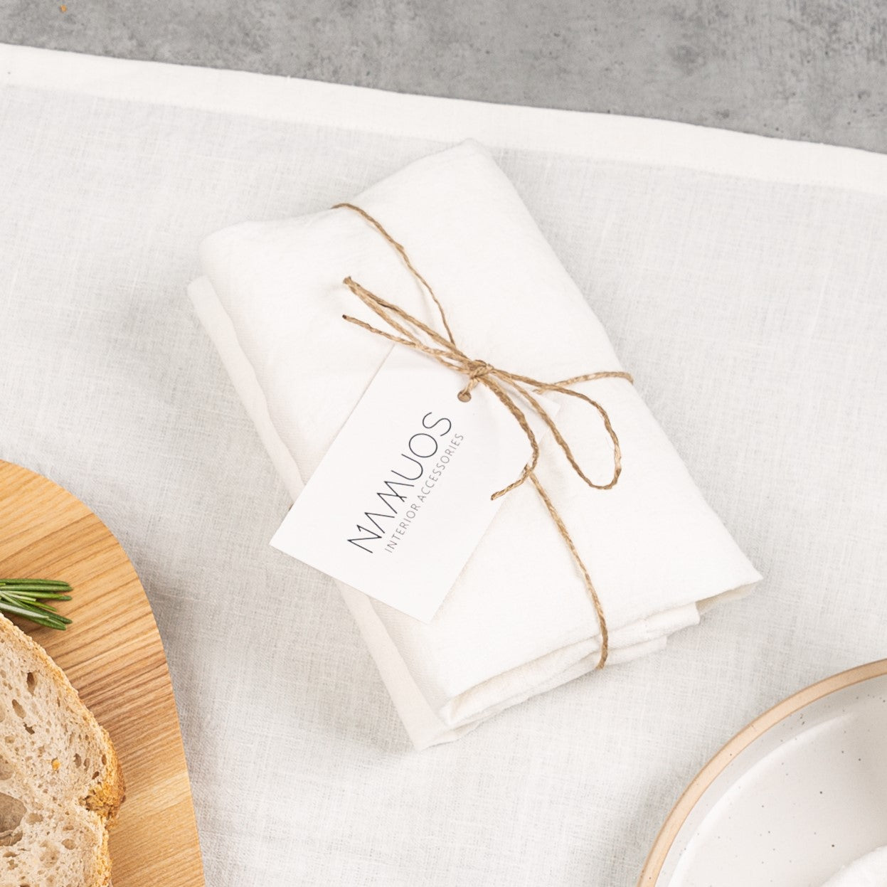 Linen bread bag - Off-White