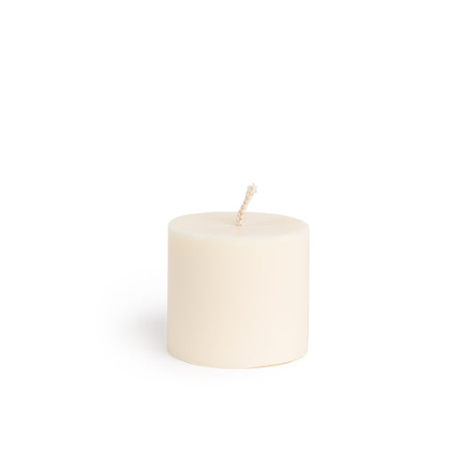 Natural Cylinder Wax Pillar Candle - Rapeseed