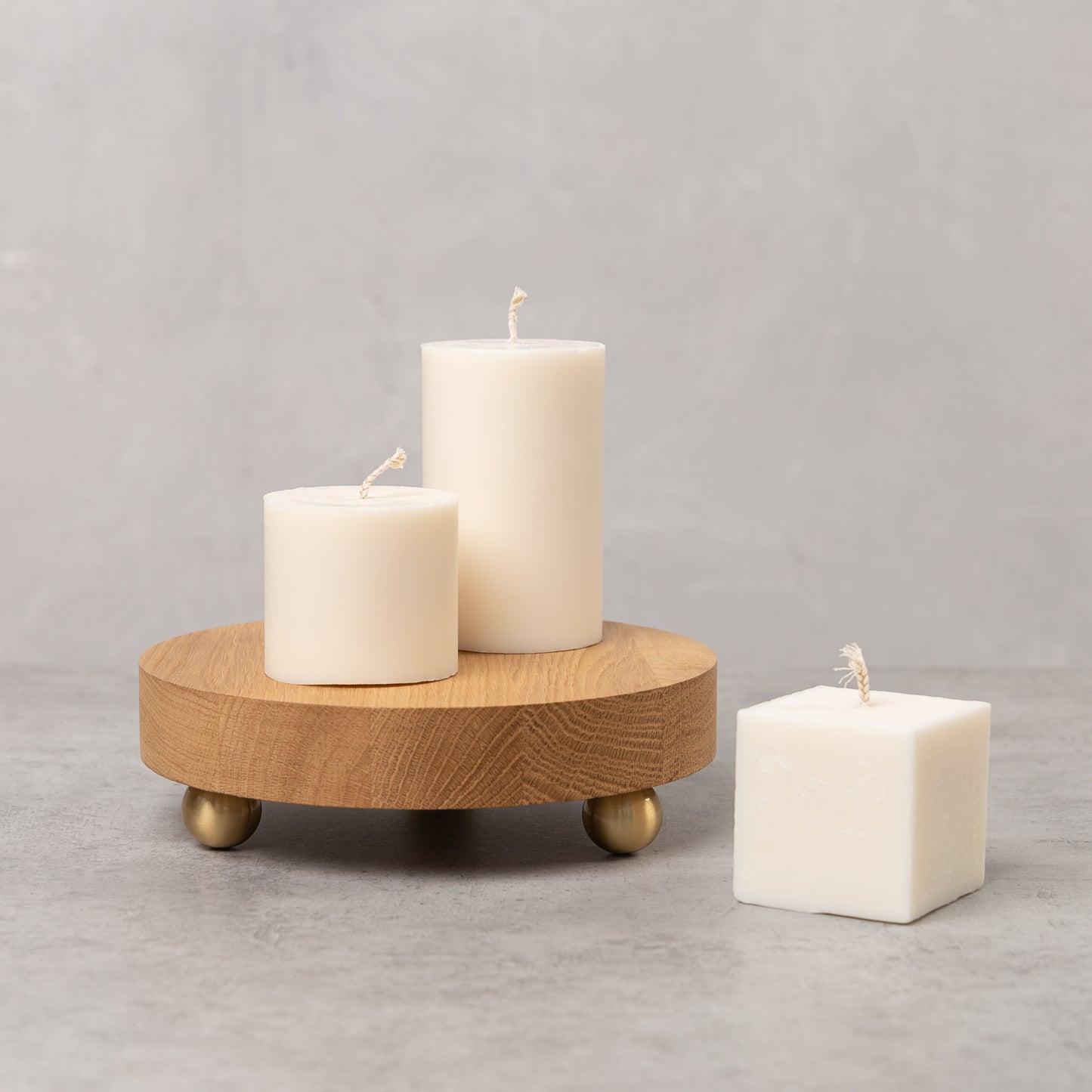 Natural Cylinder Wax Pillar Candle - Rapeseed