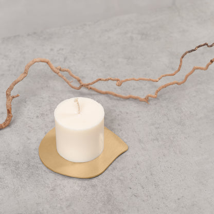 Natural Cylinder Wax Pillar Candle - Rapeseed