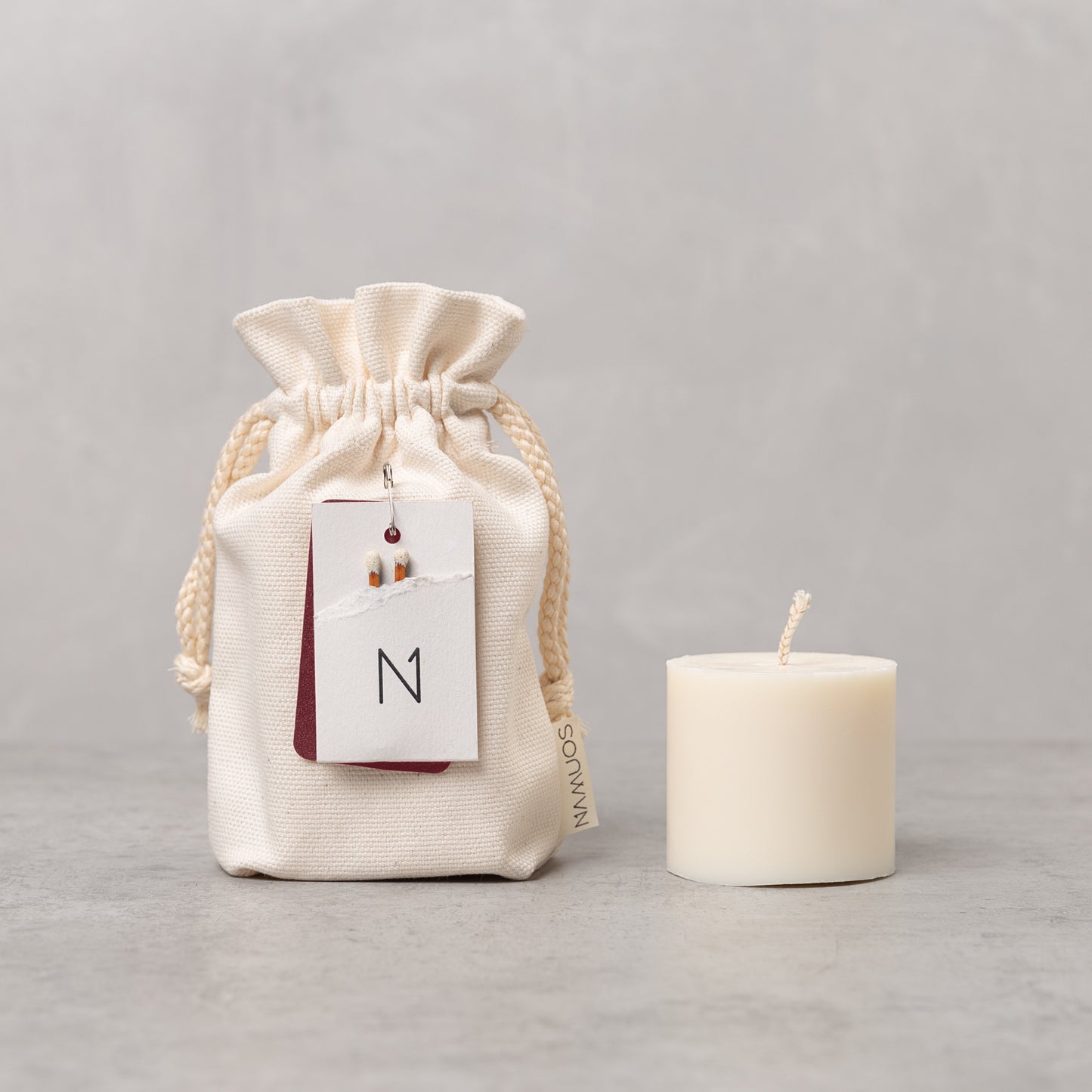Natural Cylinder Wax Pillar Candle - Rapeseed
