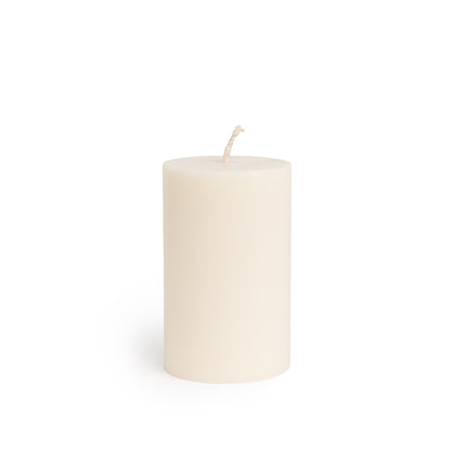Natural Cylinder Wax Pillar Candle - Rapeseed