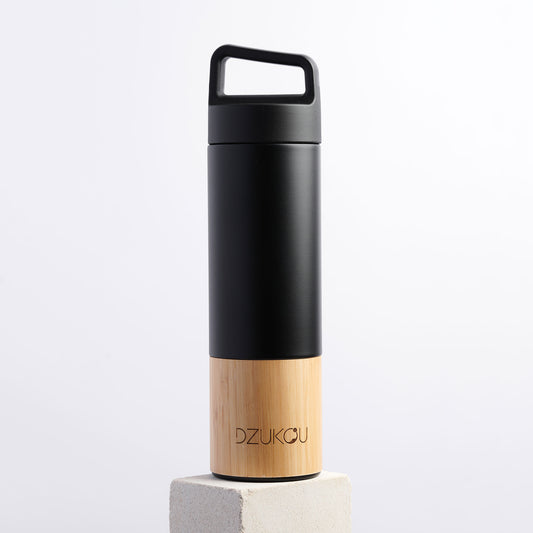 Bamboo and Stainless Steel insulated Thermos Bottle