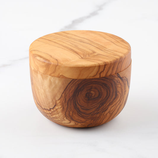 Salt Cellar with Magnetic Lid - Handmade Olive Wood