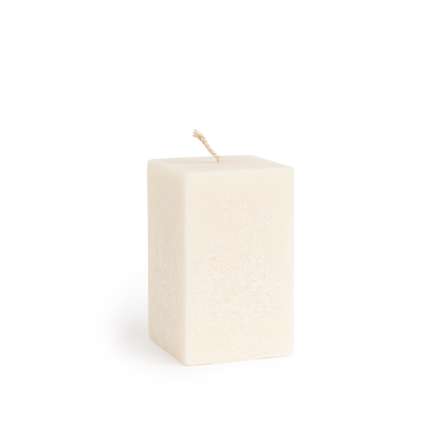 Natural Cube Wax Pillar Candle - Rapeseed